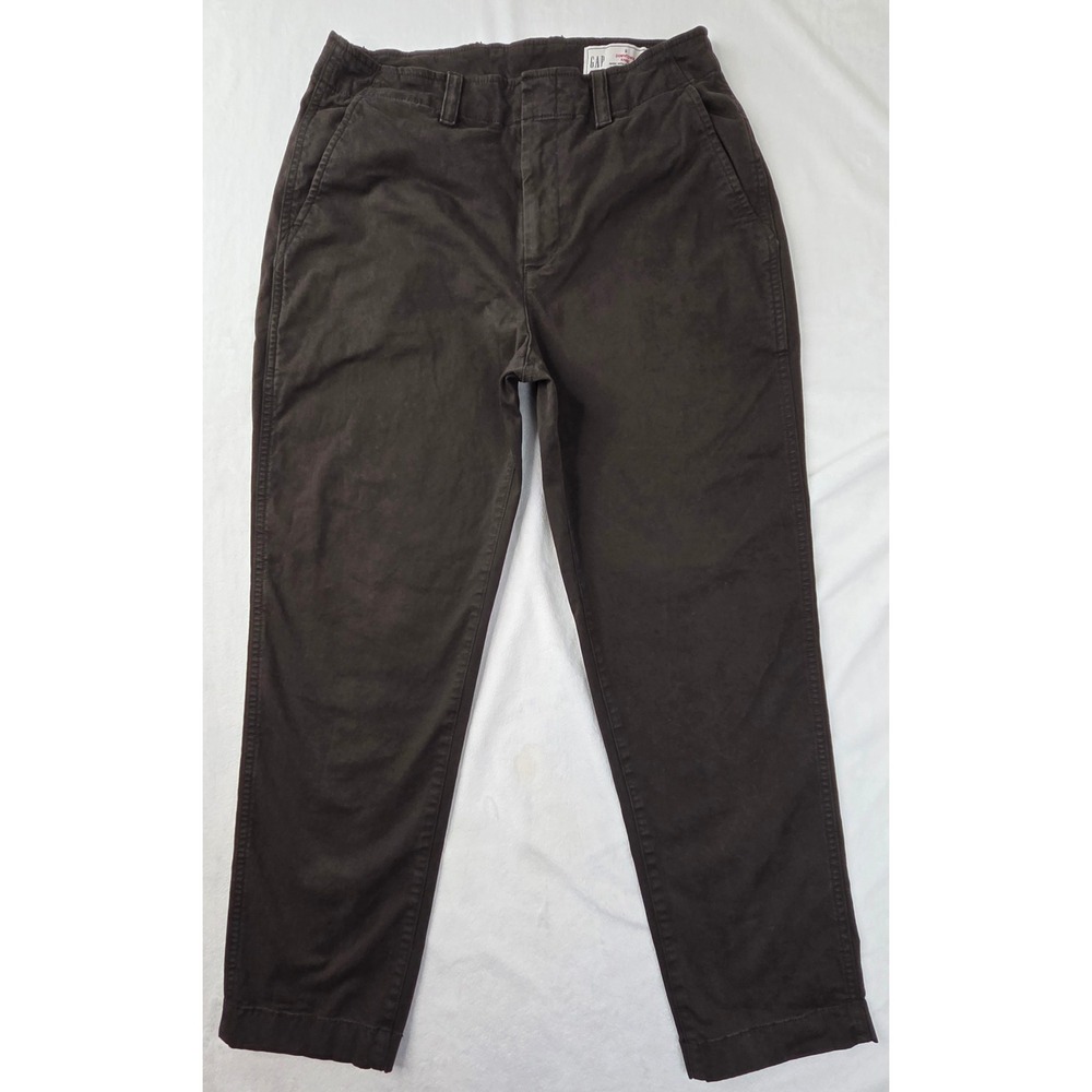 Gap‎ Downtown Khaki Women 6 Dark Brown Straight Leg Chino Pants Excellent